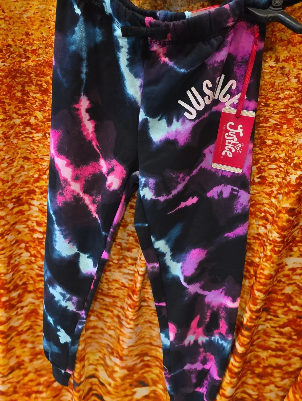 Girls Bundle Justice Sweat Pants & Stretch Top Medium 8/10